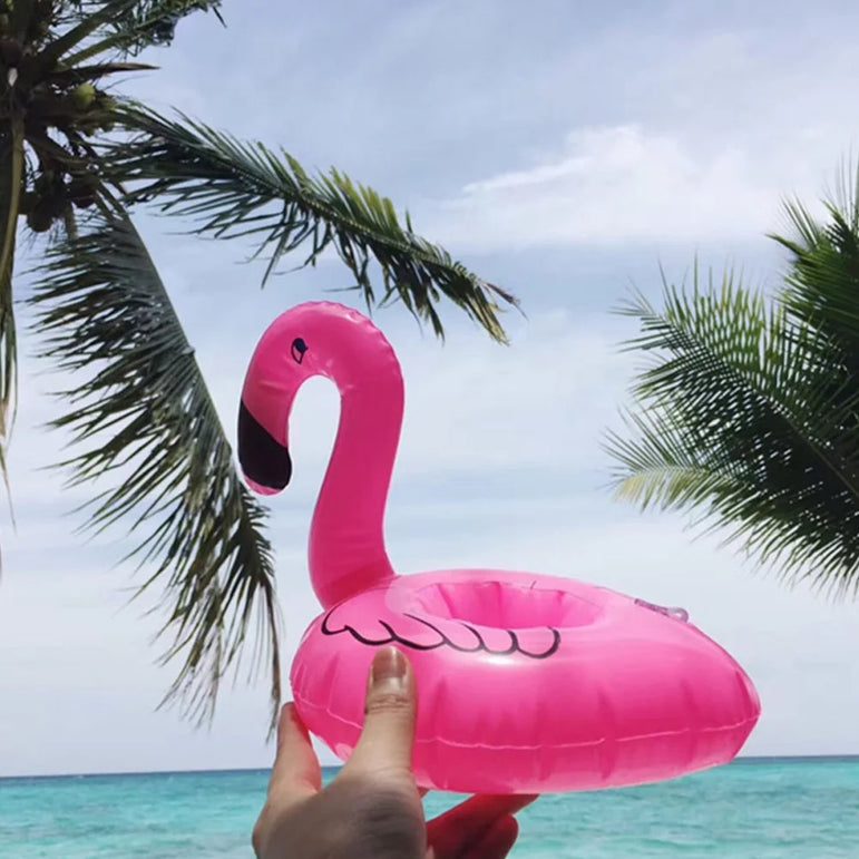 1-50PCS Water Coasters Floating Inflatable Cup Holder Swimming Pool Drink Float Toy Inflatable Pool Flamingo Party Decoration
