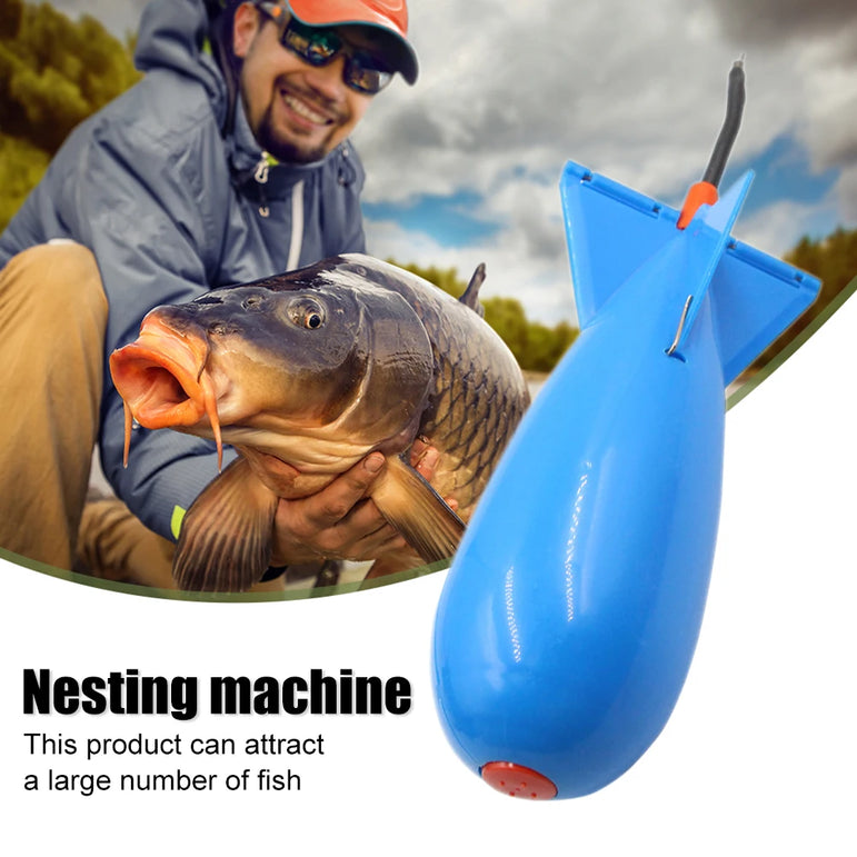1PCS Carp Fishing Rocket Feeder 10.5/14.5/17.5cm Spod Bomb Float Lure Bait Holder Pellet Rocket Feeder Pellet Fishing Accessorie