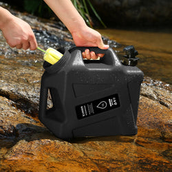 12L Portable Emergency Water Can with Water Dispenser & Adapter Drinking Water Bucket Water Dispenser Carrier for Camping Hiking