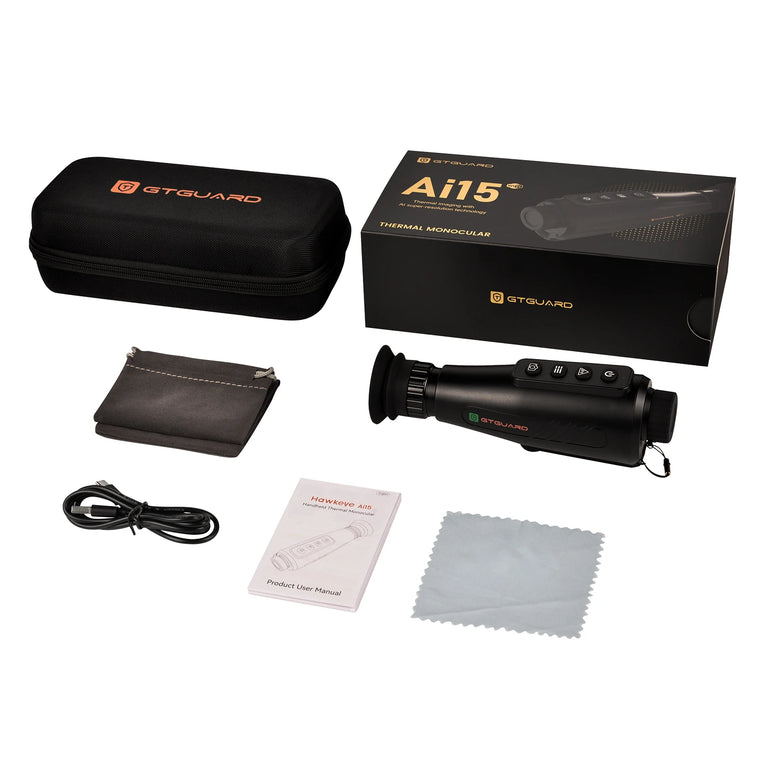 GTGUARD Ai15 Night Vision Goggles Outdoor Detector Handheld Monocular IR Thermal Imaging Telescope AI Super-resolution 384*288HD