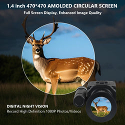 HD 1080P Night Vision Goggles with Head-Mounted and Helmet-Mounted 940nm IR 5X Zoom Night Vision Monocular for Hunting Camping