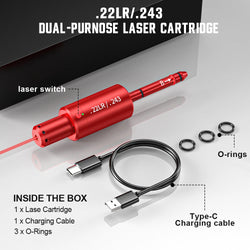 22LR 243 multifunctional magnetic red green light trainer, dual-purpose for training and calibration