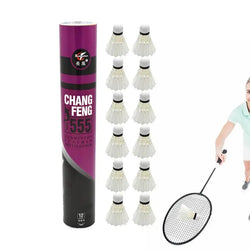 12Pcs/lot Badminton Natural Duck Feather Balls Training Badminton White Feather Shuttlecock For Sports Practice Equipment