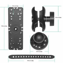 360 Degree Swivel Ball Mount Marine Kayak Electronic Fish Finder Mount Base Fishfinder GPS Plate Rotating Boat Supporter sonar