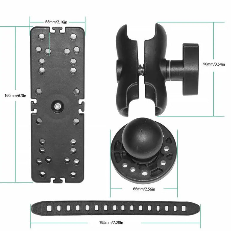 360 Degree Swivel Ball Mount Marine Kayak Electronic Fish Finder Mount Base Fishfinder GPS Plate Rotating Boat Supporter sonar