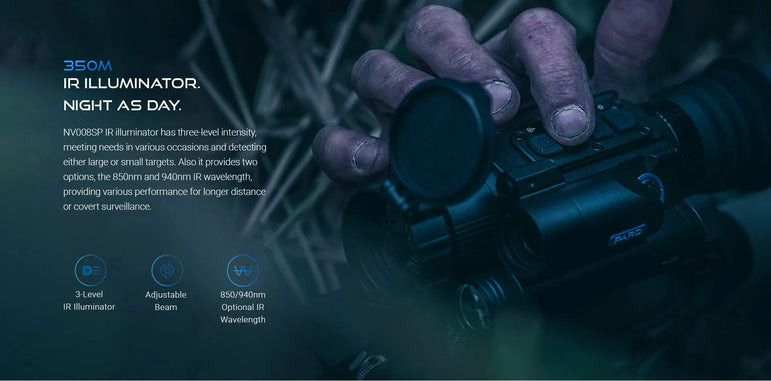 PARD NV008SP2-LRF Night Vision Scope, Hunting Monocular, 2688*1520 Resolution Built-in Rangefinder, Ballistic Calculator Camera