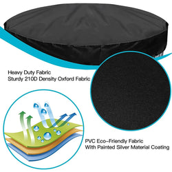 Swimming Pool Cover Summer Waterproof Pool Tub Solar Dustproof Film Outdoor Pool Heat Insulation Drawstring Blanket Cover