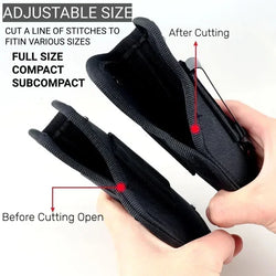 Tactical Universal Gun Holster for Glock 17 19 Beretta M9 1911 P226 Left Right Hand Waist Concealed Carry Pistol 9mm Mag Pouch