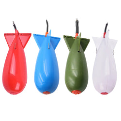 1PCS Carp Fishing Rocket Feeder 10.5/14.5/17.5cm Spod Bomb Float Lure Bait Holder Pellet Rocket Feeder Pellet Fishing Accessorie