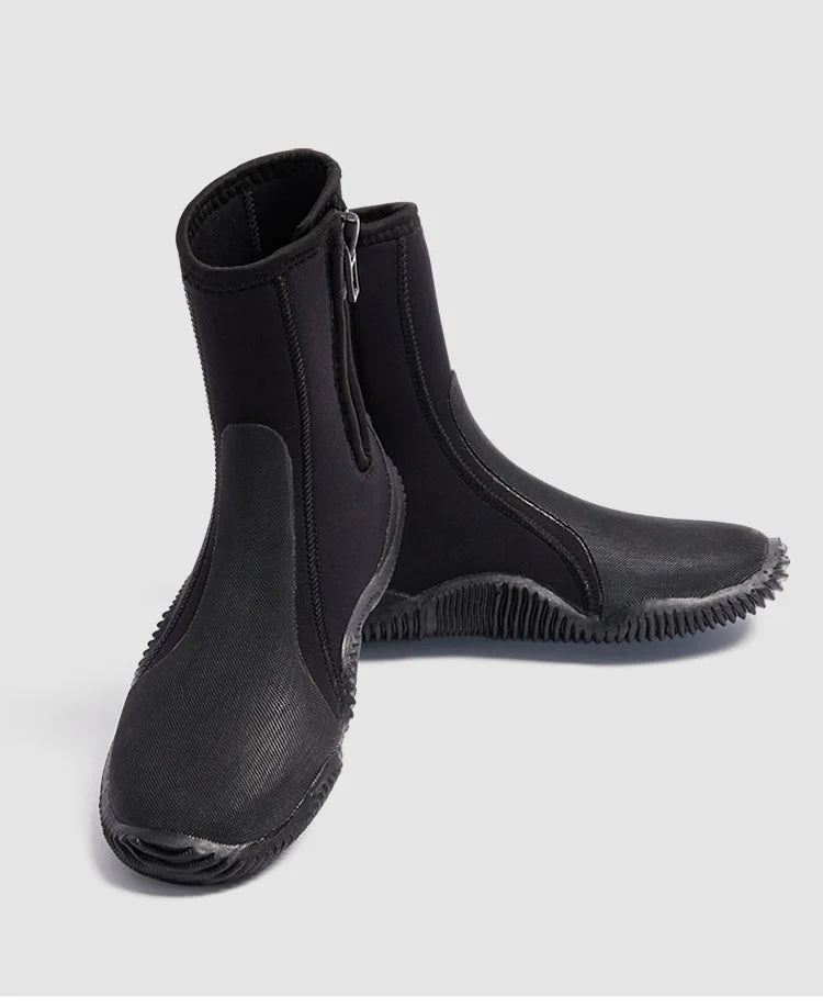 Oulylan Premium Neoprene Diving Boot 5m Water Shoes Wetsuit Booties With Anti-Slip Rubber Sole  Zipper For Surf Scuba 1 Pair