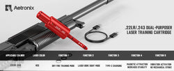 22LR 243 multifunctional magnetic red green light trainer, dual-purpose for training and calibration