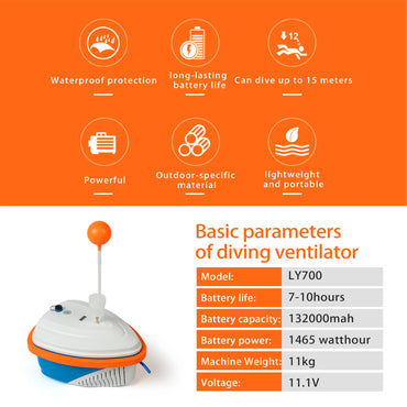 TUDIVING-Professional Tankless Diving System,Portable Rechargeable Hookah Dive System with 50ft Hose & Breathing Regulator