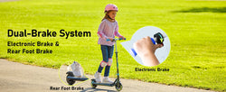 H30 Max Electric Scooter for Kids, LED Dispaly, 150W Powerful Motor, Dual Brake System, Adjustable Height and Speed.