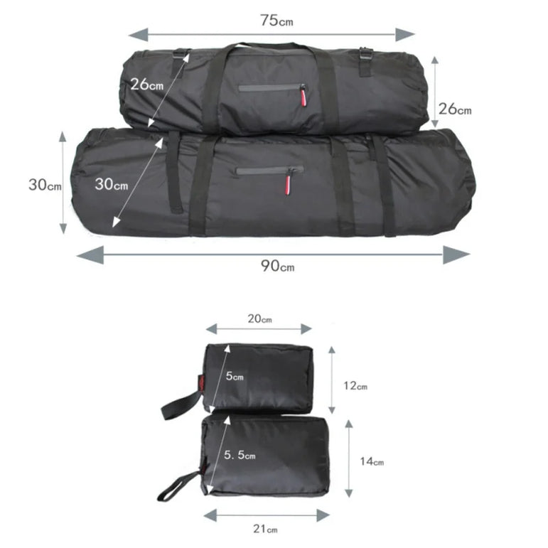 Large Capability Folding Tent Storage Carry Bag Waterproof Luggage Pouch Pack For Hiking Camping Picnic Organizer Walking Holder