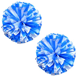 2 PCS Cheerleading Pom Poms Rainbow Metallic Streamer Pompoms Dance Party Football Club Decor Hand Flower Aerobics Cheer Balls