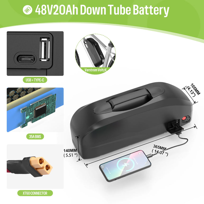 Original Ebike Battery 52V 48V 36V Hailong 18650 21700 Cell Lithium Battery Pack For BAFANG Tongsheng Motor Electric Bike Kit