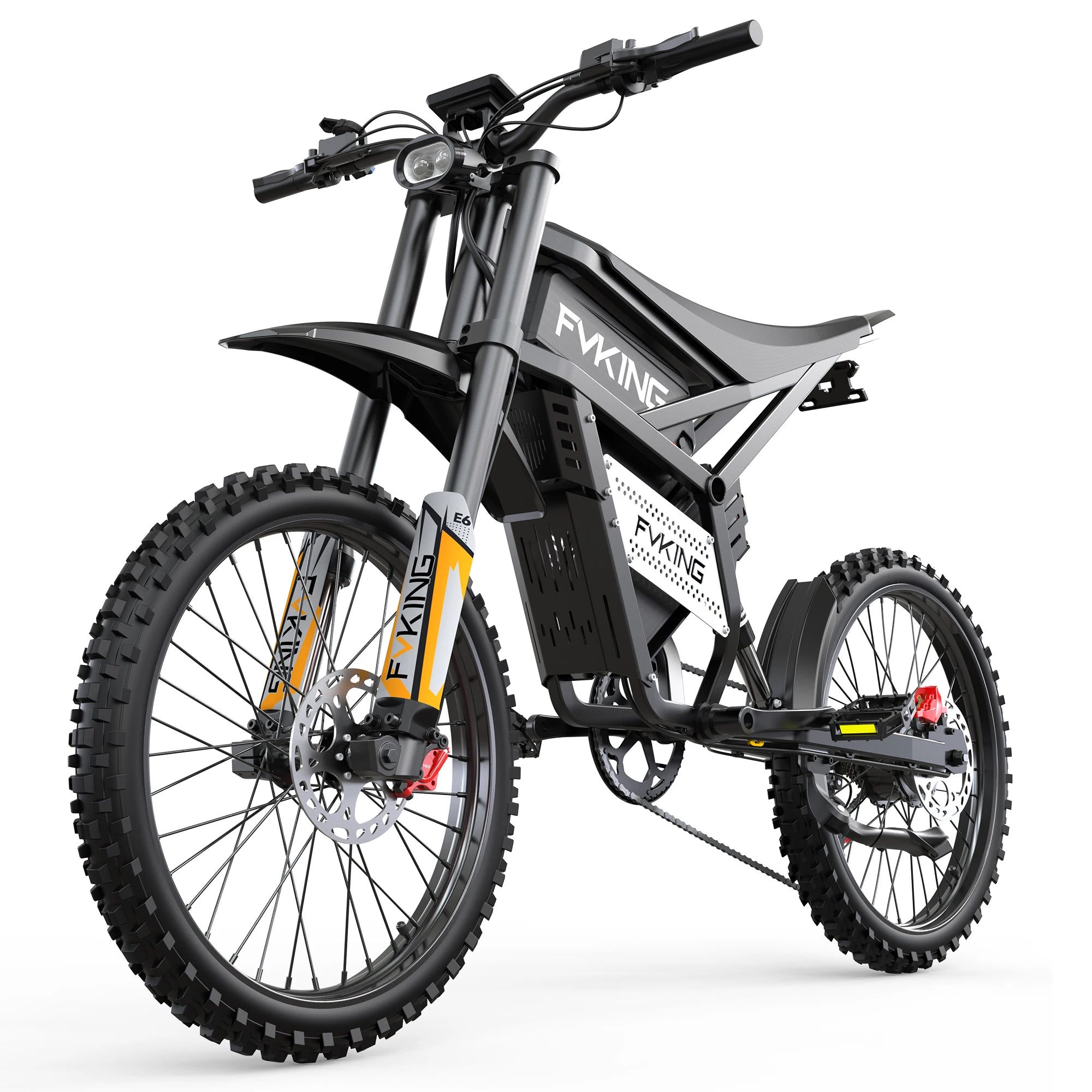 FVKING E6 Electric Bike Adults 3000W Peak Gear Hub Motors Electric Motorcycle 52V40AH Battery Speed 60Kmh Mountain E-bikes GT73