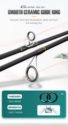 SEASIR Dark Dragon M/ML Two Rod Tips Spinning Baitcasting Fishing Rod Lure Carbon Fiber One-Piece Grip (6-35g/2.1M/2.4M)