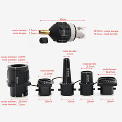 Air Valve Pump Connector with Air Valve Nozzles Paddleboard Pump Adapter for Inflatable Boat Stand-Up Paddleboard Bed