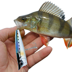 Floating Fishing Lure with Hook Topwater Bubble Baits 3D Eyes Minnow Popper Crank Baits for Freshwater Saltwater Surface Fishing