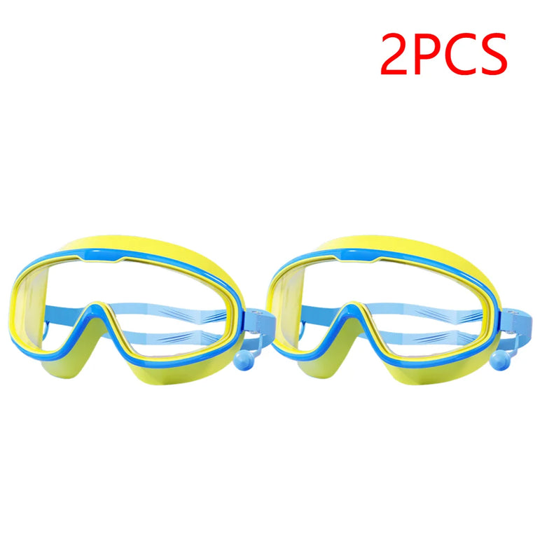 1-5PCS Swim Goggles Anti Fog Swimming Goggles Waterproof HD Swim Glasses Large Frame UV Protection Swim Goggles for Boys Girls