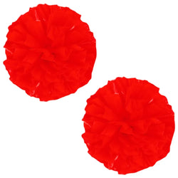 2 PCS Cheerleading Pom Poms Rainbow Metallic Streamer Pompoms Dance Party Football Club Decor Hand Flower Aerobics Cheer Balls