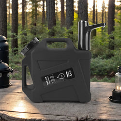 12L Portable Emergency Water Can with Water Dispenser & Adapter Drinking Water Bucket Water Dispenser Carrier for Camping Hiking