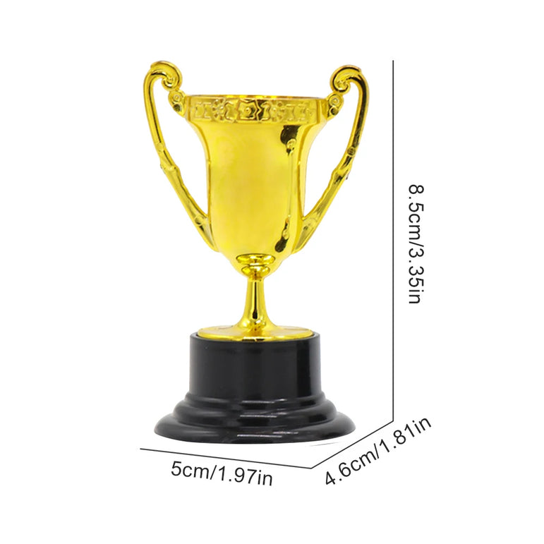 Gold Award Trophy Cups for Kids Plastic Golden Award Trophy Cup Gold Participation Trophy Cup For Party Favors Rewards