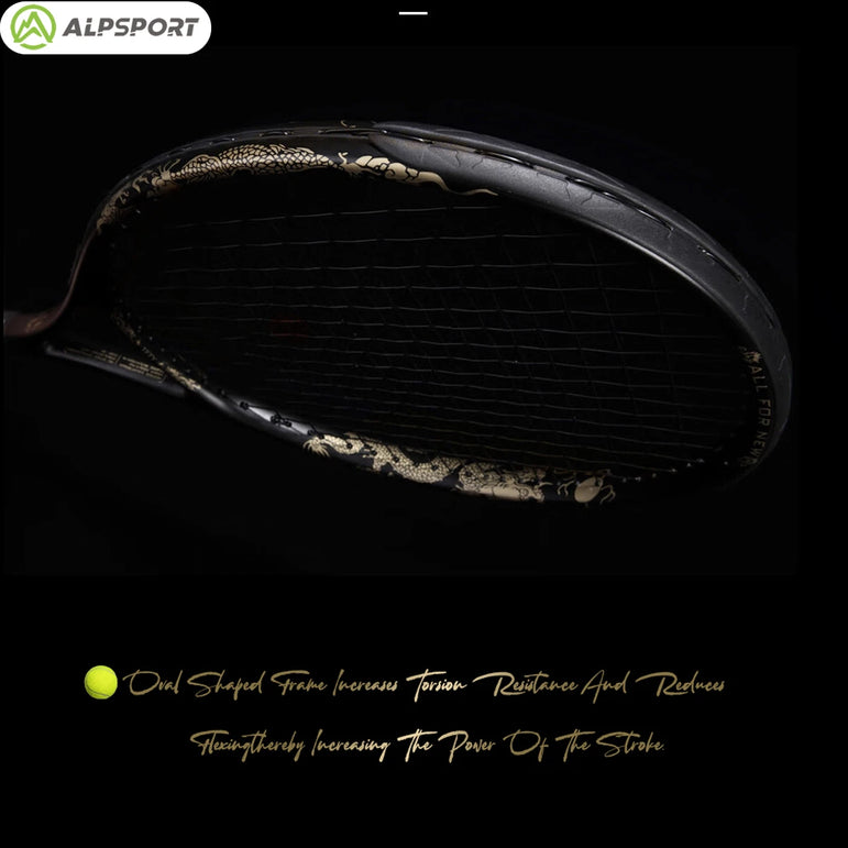 ALPSPORT JL 27-inch strong and durable 4 3/8-inch grip carbon fiber tennis racket suitable for students and teenagers