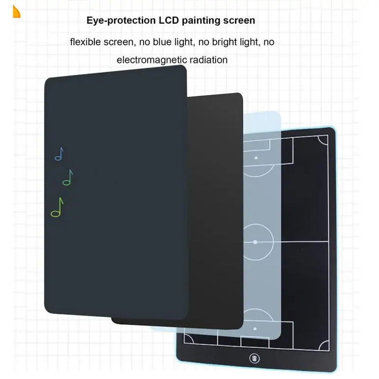 LCD Writing Tablet For Adults 16 Inches Soccer Tactics Board Basketball Coaching Board Soccer Coaches Clipboard Strategy LCD