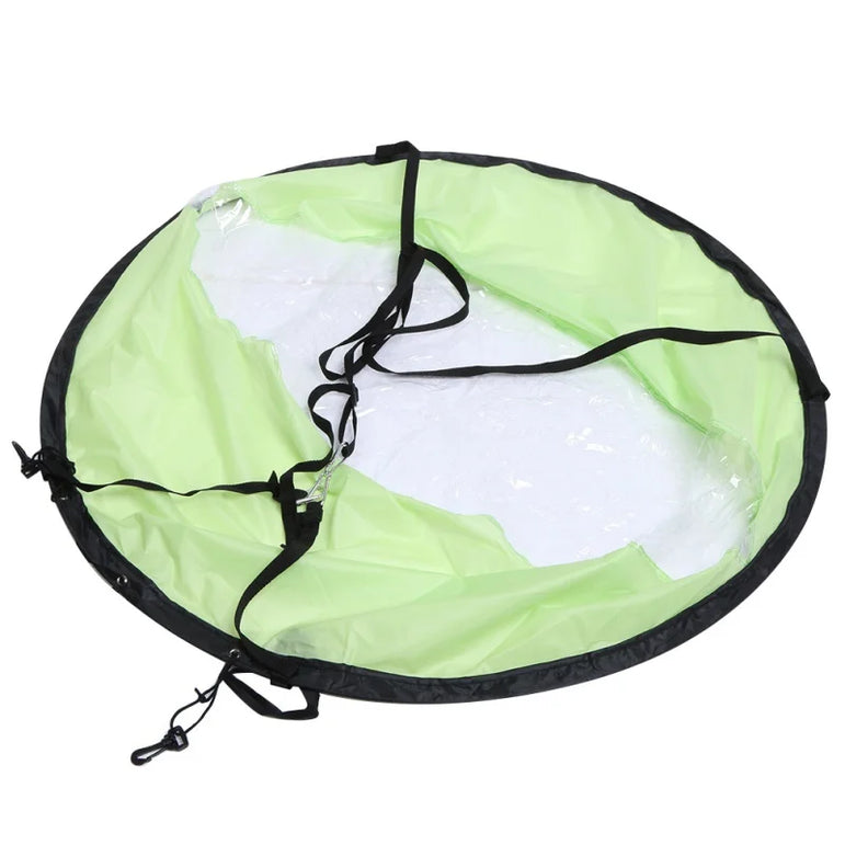 Kayak Downwind Wind Sail Paddle Inflatable Canoe Boats Drifting Wind Sail With Clear Window Boat Folding Thrusters Accessory