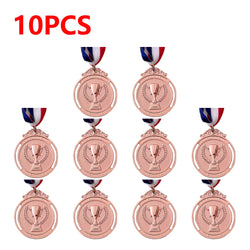 10-50pcs 2" Gold Silver Bronze Award Medal Zinc Alloy Round Winner Medals w/ Neck Ribbon 1st 2nd 3rd Prizes Winner Prize Present