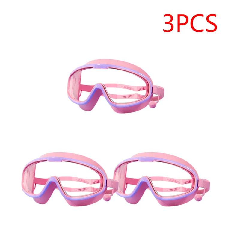 1-5PCS Swim Goggles Anti Fog Swimming Goggles Waterproof HD Swim Glasses Large Frame UV Protection Swim Goggles for Boys Girls