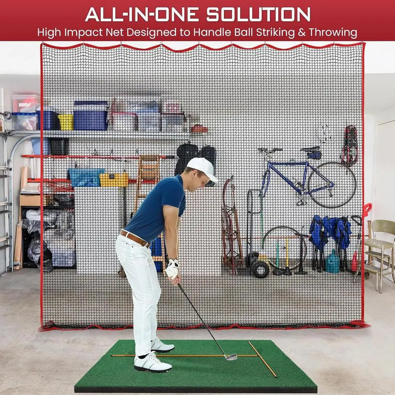Softball Practice Net 10x10ft Ball Target Netting Golf Trainer Rebounder Mesh Ball Sports Pitching Practice Net For Garden Yard