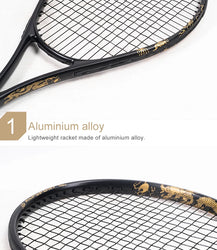 ALPSPORT JL T800 Carbon Fiber Tennis Racket 18K, Professional Training Racket with Bag & Adjustable Strap (Men & Women)