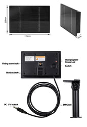D4R 4W Solar Power Panel 18000mAh Powerbank Solar Fast Charging IP66 Waterproof 5V 6V Output Micro USB/Type C DC For Wild Camera