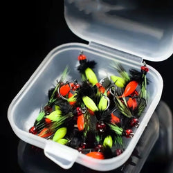 10pcs Fish Bladed Inline Spinner Fishing Lure Fly Tying Poisonous Mosquito Hook Fishing Group Micro-Sequin Sequins Spinning Fly