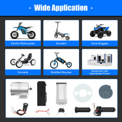3KW Electric Brushless Motor Kit 48-72V Electric Bike Motorcycle E-Scooter Conversion Kits Controller Throttle