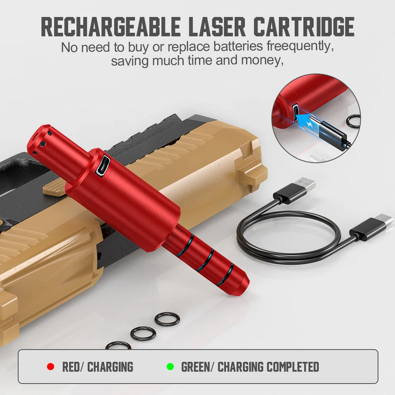 9MM 38SPL multifunctional magnetic red green light trainer, dual-purpose for training and calibration