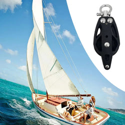 Pulley Accessories nylon+Stainless Steel Rope Pulley Efficient bearing design Fix Paddle Pole Net Pulley Tool Kayak Boat fitting