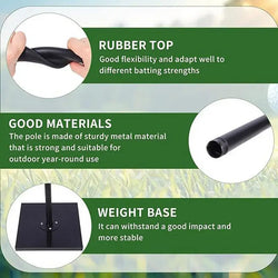 Portable Stand Base Tee Heavy Duty Baseball & Softball Batting Tees Stand Base Tee Softball Training Equipment Portable Batting