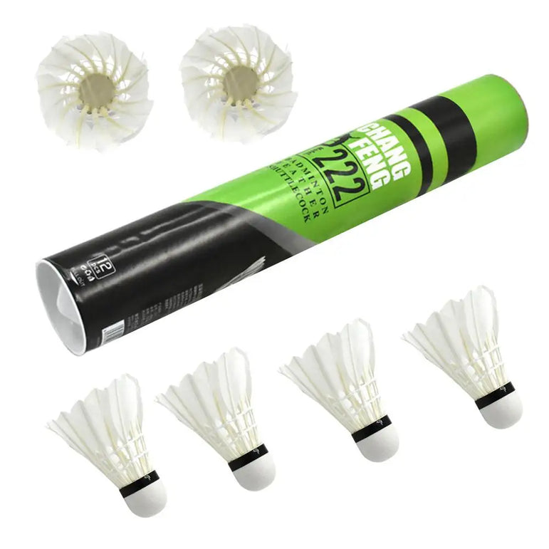 12PCS Badminton Shuttlecock duck Feather Badminton Shuttlecock Training Sports High Speed Badminton Ball