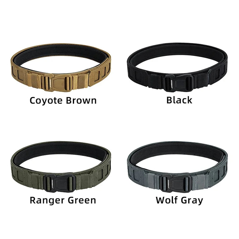 IDOGEAR 2 inch Tactical Belt LSR MOLLE Quick Release Metal Buckle Lightweight Man Outdoors Training Waistband 3433