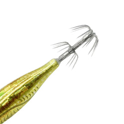 1pcs Luminous Horizontal Squid Jig Wood Shrimp Squid Hook Artificial Bait Octopus Cuttlefish Shrimp Saltwater Hard Bait Tackle