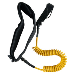 SUP Surfboard Waist Leash Belt Maximum Tensile Length Up To 10 Feet Coiled Surfing Leash for Surfing Beginner Practicing Supply