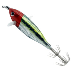1pcs Luminous Horizontal Squid Jig Wood Shrimp Squid Hook Artificial Bait Octopus Cuttlefish Shrimp Saltwater Hard Bait Tackle