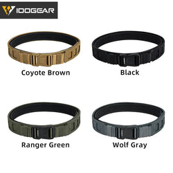 IDOGEAR 2 inch Tactical Belt LSR MOLLE Quick Release Metal Buckle Lightweight Man Outdoors Training Waistband 3433