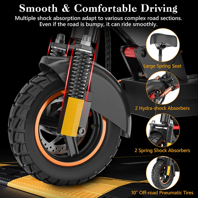 Electric Scooter IENYRID M4 Pro S+ 800W Motor 48V 12.5AH Battery 10"Tire Escooter 45km/h Max Speed Disc Brake LCD Display