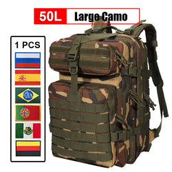 30L/50L Multifunctional Bag Military 900D Military Hiking Bag Waterproof Rucksacks Army Outdoor Camping Trekking Hunting Bag
