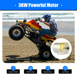 3KW Electric Brushless Motor Kit 48-72V Electric Bike Motorcycle E-Scooter Conversion Kits Controller Throttle